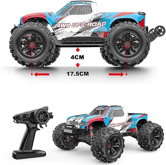 MJX 16208 1/16 RTR Brushless RC Cars Top Speed 42mph 4x4 Hobby Electric Off Road Jump Remote Control Truck Adult RC Monster All Terrain Remote Control Cars