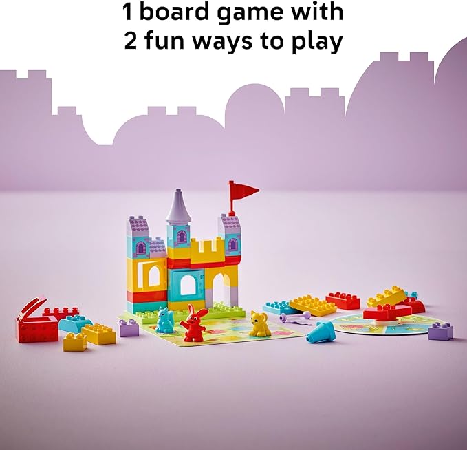 LEGO DUPLO Hopsy’s Castle Game Building Toy for Pretend Play - Learning &amp Education Play Set for Boys &amp Girls Ages 3+ - Toddlers Learn Skills Through Play - Gift Idea for Family Game Night -