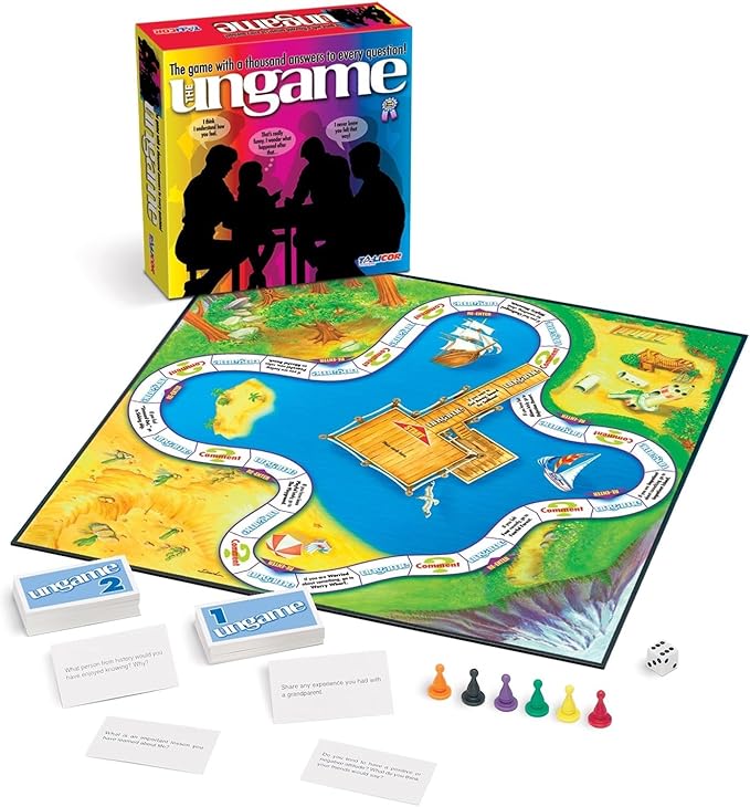 The Ungame - Non-competitive Communication Game – Encourages Emotional Connection Communication and Listening – For Families Couples and Groups – Great for Therapists Teachers and Counselors