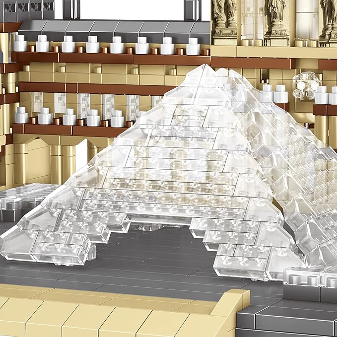 Louvre Museum Paris Micro Brick Building Set (3377 Pieces) – Landmark Model Educational Toy Gift for Kids and Adults