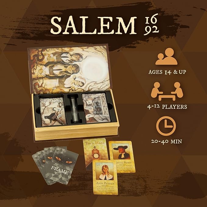 Facade Dark Cites Series Board Game of Strategy Deceit and Luck - Card Game for Teens Adults and Family - Salem 1692