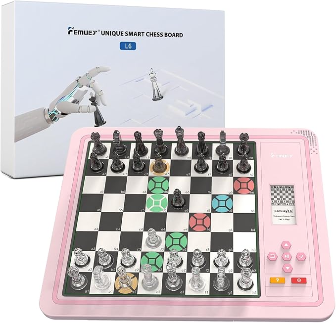 Electronic Chess Set Computer Chess Game Chess Set Board Game Electronic Chess Game LEDs Built-in Battery Great Partner for Play and Practice