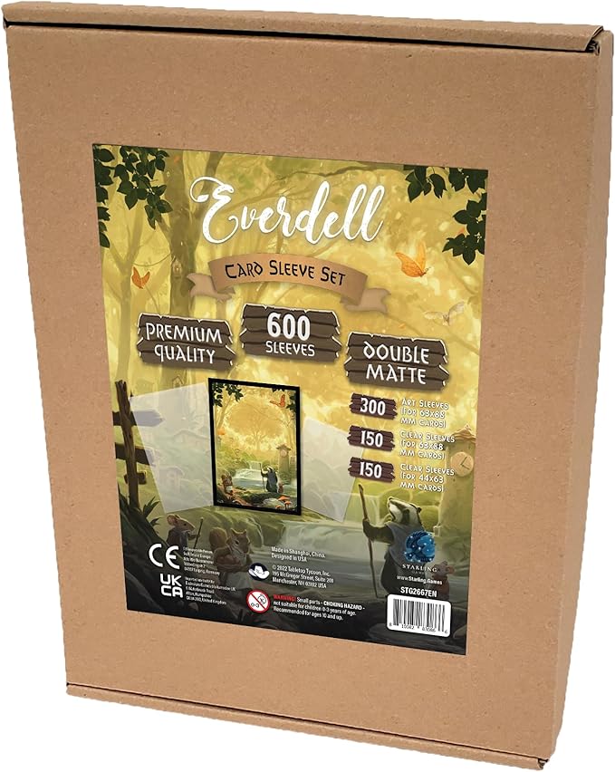 Everdell Card Sleeve Set - Custom Trading Card Sleeves for Base Game &amp Expansions | Includes Standard &amp Mini Sizes | Perfect for MTG Pokemon Cards Yugioh &amp Other Trading Cards