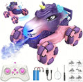 Remote Control Car 1:18 Pink Unicorn Monster Truck 360° Spin-Dance Light Music with Spray 2.4 GHz 4WD 120 Min Runtime Off-Road for Indoor &amp Outdoor Fun Toy Birthday Gifts for Girls Age 3+