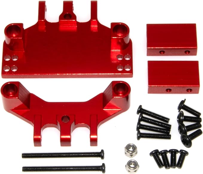 Pull Rod Mount Seat Servo Mount Compatible with MN 1/12 MN128 Upgrade MN86 MN86S MN86K MN86KS G500 Rc Car Aluminum Alloy Bracket Part Replace(Red)