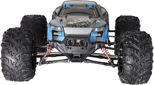1/10 RTR Fast RC Cars30mph Hobby Electric Off-Road Monster TruckWaterproof High Speed RC Car 4WD Blue Remote Control Car with Two Rechargeable Batteries