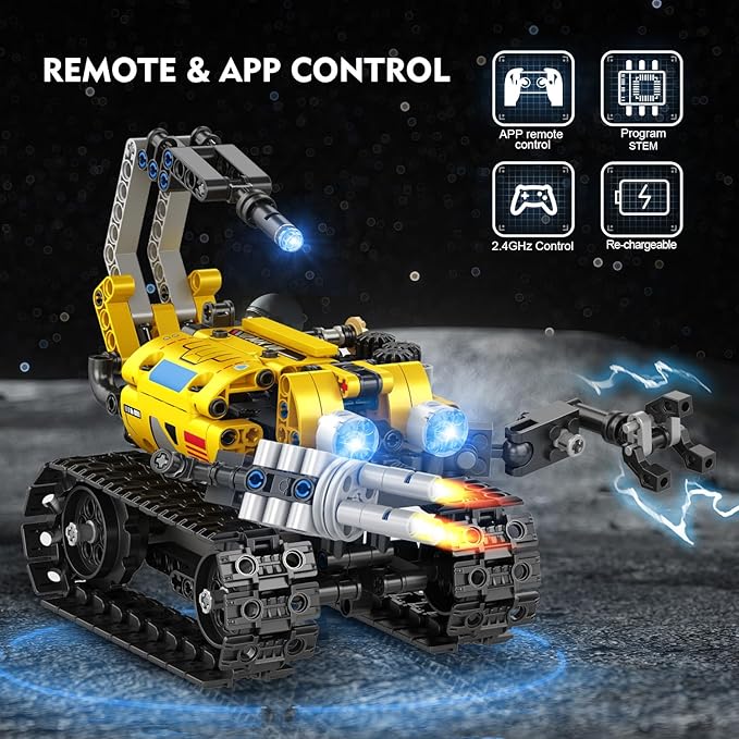 Robot Building Toys for Kids - 5 in 1 Remote- &amp App-Controlled Robots Toy RC Wall/Engineering/Mech Scorpion Building STEM Toys Robot Toy Gifts for Kids Boys Girls Age 10+ (560 PCS)