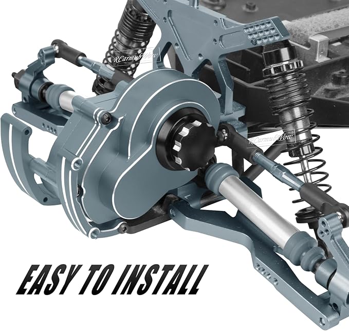 RC Transmission Complete Upgrades Part for 1/10 Slash 2WD(VXL)Rustler 2WD(VXL)Stampede 2WD(VXL)Bandit 2WD(VXL)Alloy Aluminum GearboxReplace #3695Titanium Titanium(1set)