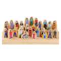 Constructive Playthings Wooden Community Helpers 25-Piece Wood Block Play Figurine Set Freestanding Inclusive and Diverse Wood Toy Figures for Kids Ages 3+