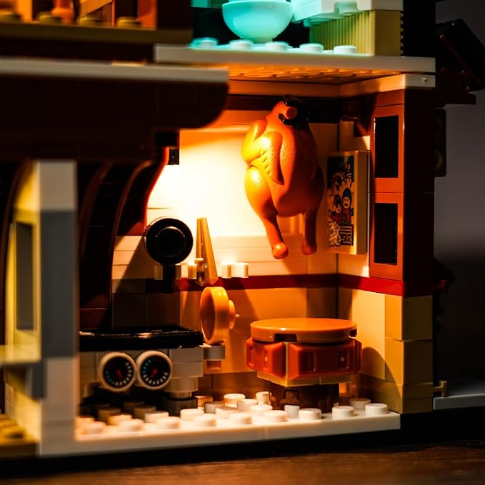 Upgraded Led Light Kit for Lego Family Reunion Celebration Building Set Remote Version Compatible with Lego 80113 (Model Not Included)