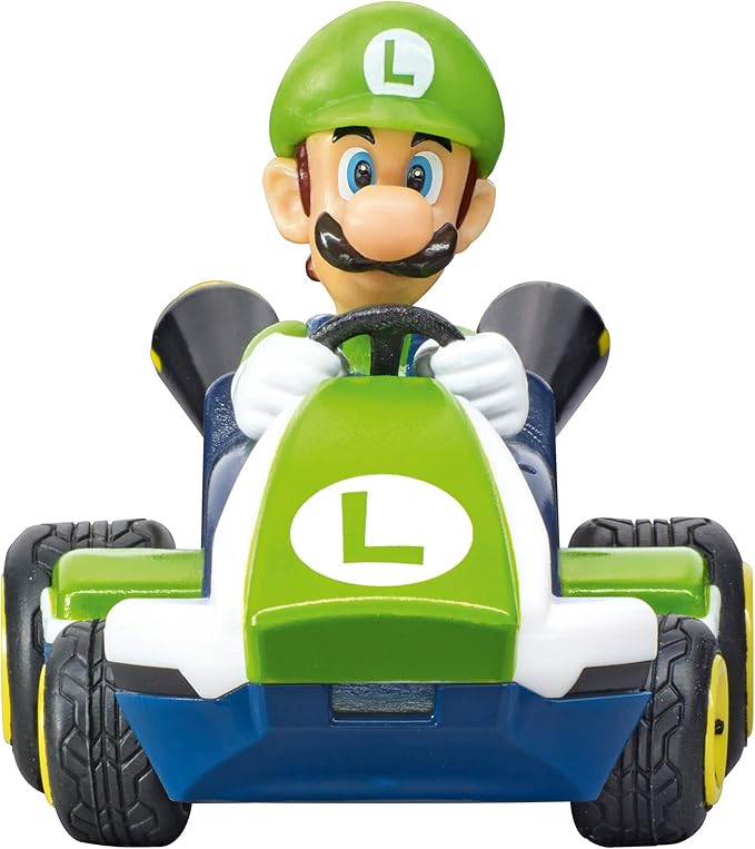 Carrera RC Mario Kart Mini RC Luigi for Children and Adults Boys &amp Girls Unique Original Licence Instant Driving Fun with Ready to Run Green