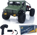 CR18P V3 THunter 1/18 RC Climbing Car 2.4G Wireless Control 4WD Rock Crawler Car Brushless Motor ESC RTR LED Lights Hobby Grade Model for Adult(Matte Green)