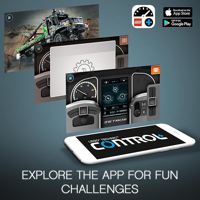 LEGO Technic App-Controlled 4x4 Mercedes-Benz Zetros Trial Truck 42129 Building Toy Set for Kids Boys and Girls Ages 12+ (2129 Pieces)