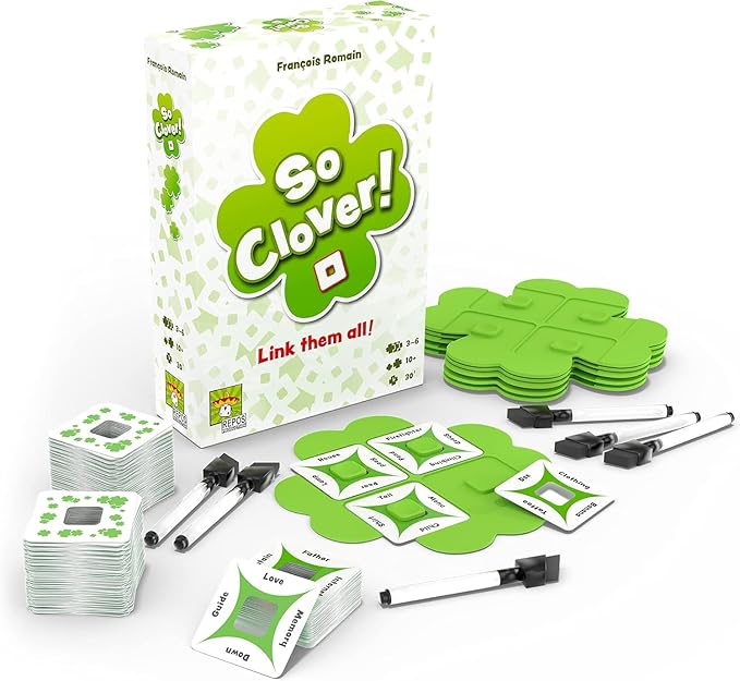 Asmodee So Clover! Party Game - Cooperative Word Association Board Game for Ages 10+ 3-6 Players 30 Min Playtime