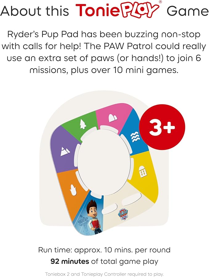 Tonies PAW Patrol: Adventure Bay Rescue Heroes Tonieplay Story Game [Requires Toniebox 2 &amp Controller]