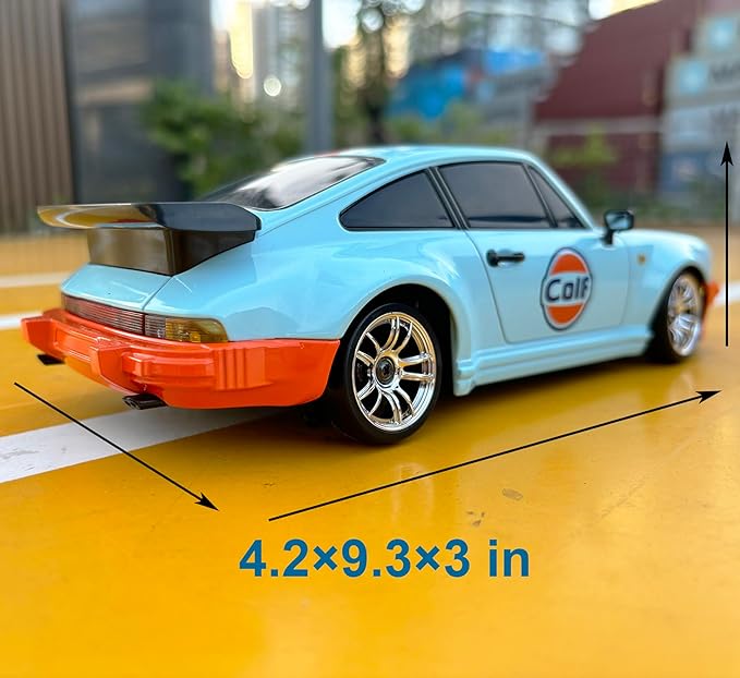 LDRC Drift Car with Gyro 1/18 RC Drift Car RWD Race Hobby RC Cars for Adult with Gyroscope Proportional Throttle Steering Metal Drive Shaft Independent Suspension Alloy Shell LD1898