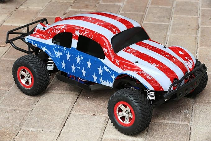 SummitLink Custom Body Flag Strip Style Compatible for 1/10 Scale RC Car or Truck (Truck not Included) SSB-FP-01