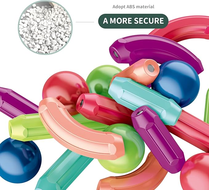Magnetic Balls and Rods Set Magnet Building Set Magnetic Balls and Sticks - Featuring Safe Extra-Strong Montessori Toys STEM Stacking Toys for Boys &amp Girls 3+ (42 PCS)