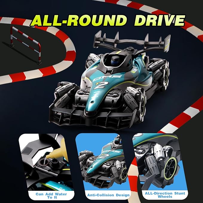 4DRC Y2 RC Cars 1:12 Scale Control Stunt Car with Gesture Controller Off Road Monster Truck 2.4Ghz RTR All Terrain Hobby 20KM Truck 8 12 14 Boy Kids Toys Adult Gifts 2 Battery