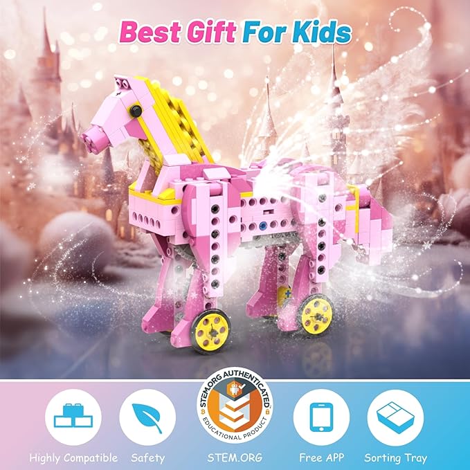 Robot G STEM Kits for 6-7 Year Old Girl 8 in 1 Electric Building Toys for Kids 6-8 8-10 DIY Educational Construction Science Kit for Girls 6-12 Christmas Birthday Gift
