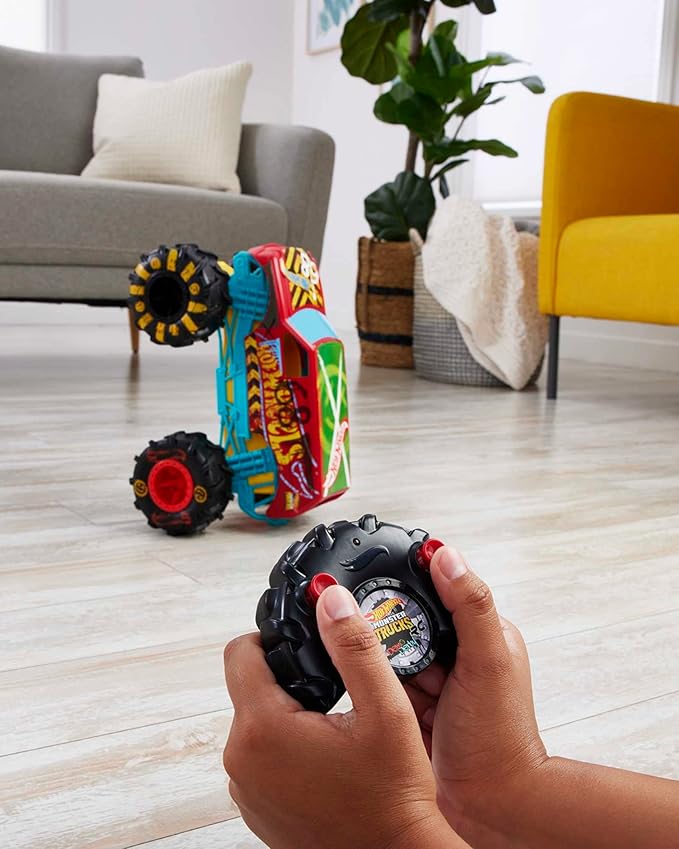 Hot Wheels RC Monster Trucks HW Demo Derby in 1:15 Scale Remote-Control Toy Truck with Terrain Action Tires