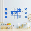 Magnetic Tic Tac Toe Wall-Mount GameGame Room DecorHallway DecorPlayroom DecorModern Wall Decals for Kids RoomClassroom&ampOfficesBest Gift for Family Friends (Blue)