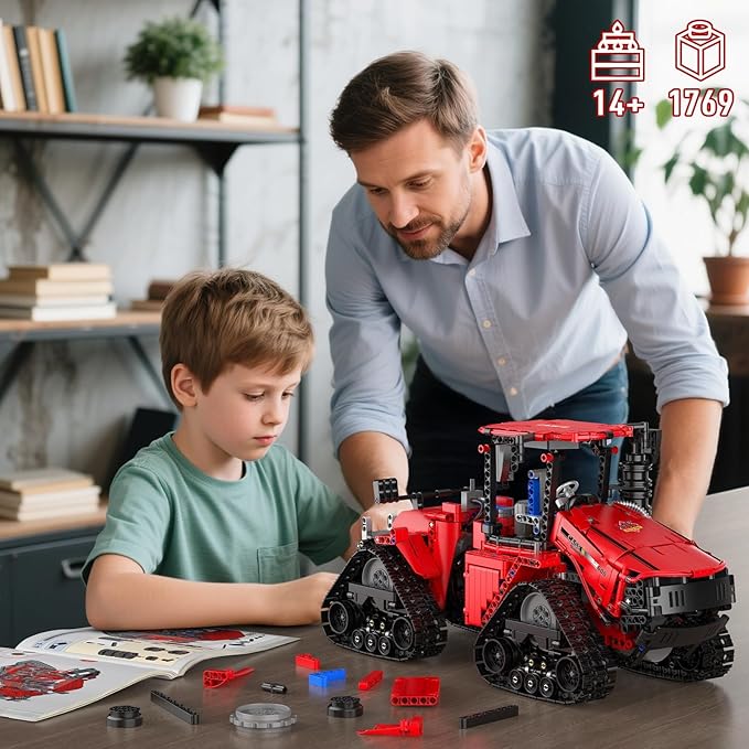 Mould King 18020 Technik Crawler Tractor Building Sets APP Programmable Construction Large Vehicle Model Set Tracked Tractor Building Kits Gift Toy for 14+ Adult/Teens/Enthusiasts(1769 Pcs)