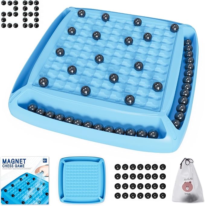 Magnet Game Board Game for Kids 8-12 Magnetic Games for Kids and Adults Family Game Night Gift for Kids Teen Adult 2-4 Players (Blue)