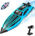 volantexrc Brushless RC Boats for Adults 30+MPH Fast Remote Control Boat with 2 Rechargeable Batteries for Lakes 30+ Mins Full Proportional Boats High Speed RC Boat for Adults (79705 Blue)