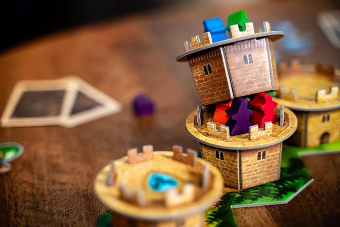 Capstone Games Wandering Towers Strategy Board Game for 1-6 Players Magical Tower Movement and Tactical Planning Competitive and Replayable Fantasy Gameplay | Ages 10+ | 30 Min Playtime