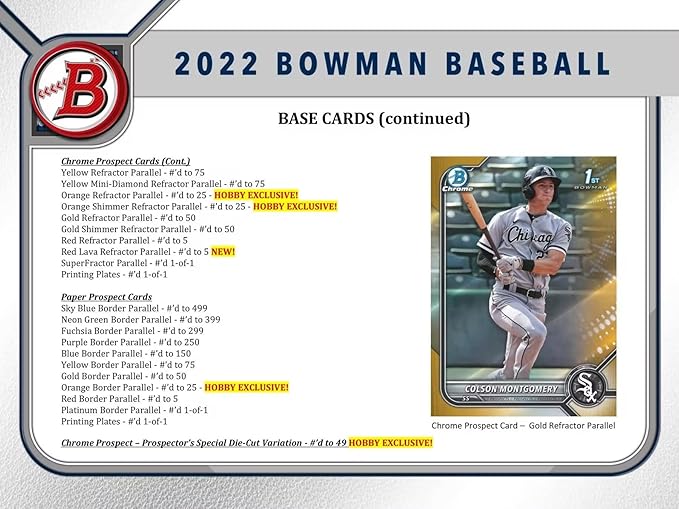 2022 Topps Bowman Baseball Trading Card Mega Box