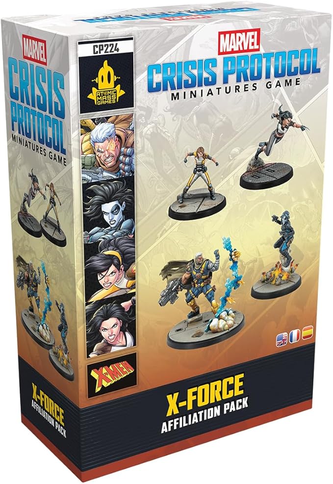 Asmodee Marvel: Crisis Protocol X-Force Affiliation Pack - Cable Domino X-23 &amp Honey Badger Tabletop Superhero Game Ages 14+ 2 Players 90 Minute Playtime
