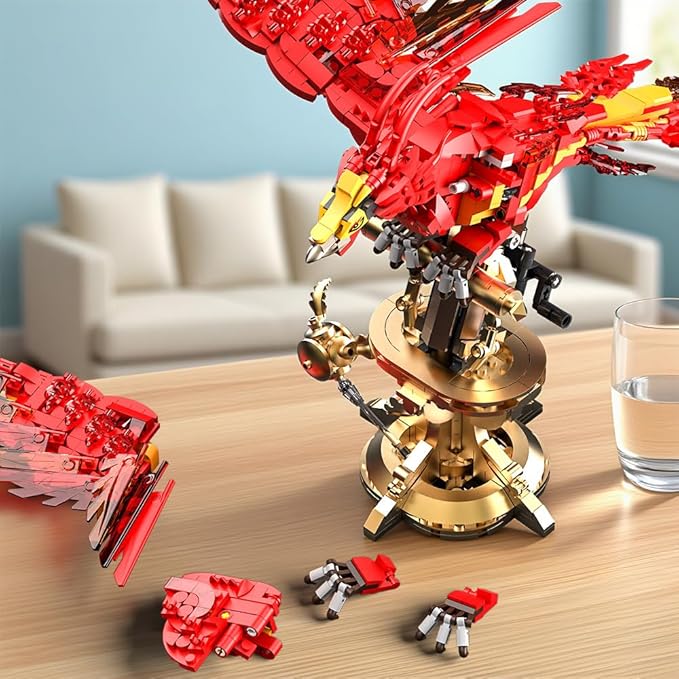 938 Pieces Phoenix Building Set Magic Potter Phoenix Collection Model for AdultsIdeas HP Building Toy