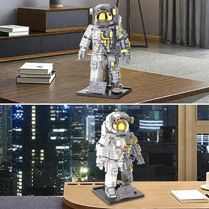 Building Block Sets Space Astronaut Building Set 1008 Pcs for Adult Teenager Aged 14+ Spaceman Model Building Kit Toys for Gift Home or Office Decor