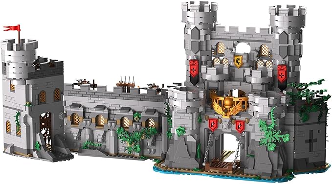 Building Block Sets Transformable Holy Spirit Sword Castle Building Toys with Dynamic Gear &amp Hidden Play 2484 Pcs Medieval Watchtower DIY Model Kit for Home Office Decor Gift for Collectors