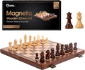 Chess Armory 15 inch Chess Set Magnetic - Premium Wooden Board Game with a Portable Wood Case and Secure Storage for Pieces Set for Kids and Adults (Walnut Wood)