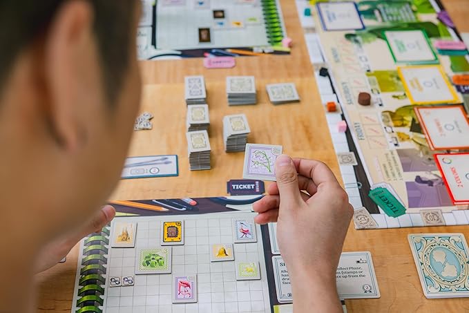 Stonemaier Games: Stamp Swap by Paul Salomon | A Competitive Stamp Collecting Strategy Board Game for Adults &amp Family | Curate the Most Well-Focused &amp Beautiful Stamp Collection | 1-5 Players