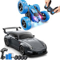2 Pack RC Drift &amp Stunt Cars1:24 Scale Remote Control Car 4WD High Speed RC Drift &amp Stunt Car with LED Lights 360° Flips 2.4GHz 20KM/H USB-C Batteries Gift for Adults Boys and Girls