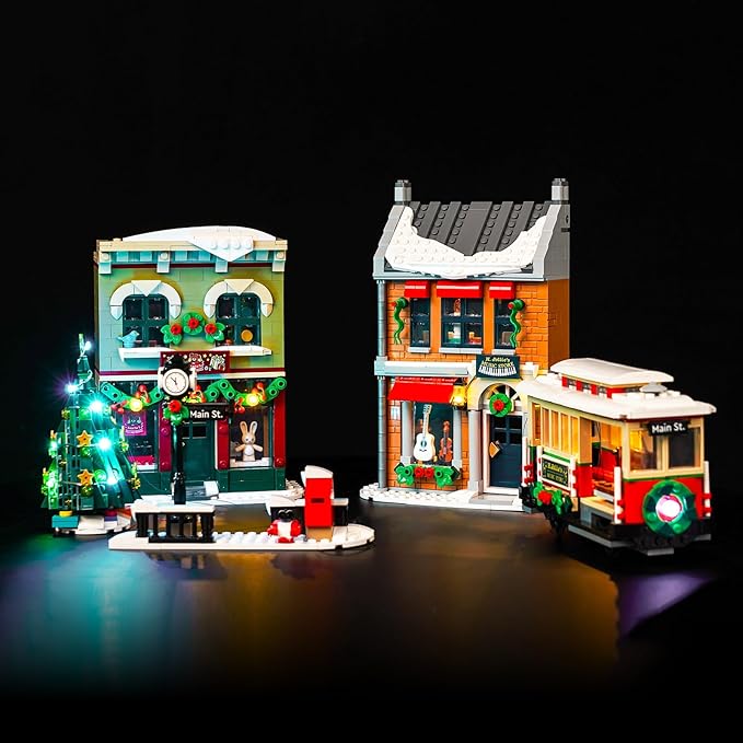Upgraded Led Light Kit for Lego Holiday Main Street Building Set Compatible with Lego 10308 (Model Not Included)