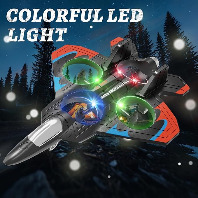 Foam Remote Control Airplanes with 3 Batteries RC Planes for Kids Adults 8-16 RC Airplane Fighter Jet with Light 360° Flip Fighter Jet Toys Stunt Roll Airplane Toy Gifts for Kids Boys