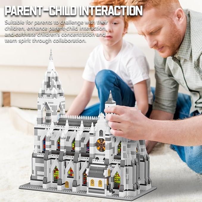 Miniature Building Blocks Cologne Cathedral Model Set (3598 Pieces) - Building Toys Suitable for Children and Adults as Gifts