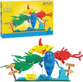 Brickcraft Officially Licensed Dr. Seuss One Fish Two Fish Red Fish Blue Fish with Fish Figures and Signage Included 571 Pieces Multicolored Brick Building Set