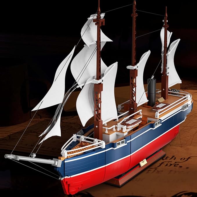 1686PCS Exploration Ship Mini Building Blocks Toys(Large Size and Not Compatible with Lego Size0.142in)Innovative Architecture Collectible Endurance Model Ship Building Set Great Gift for 6+