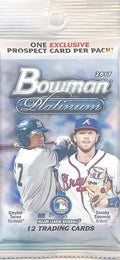 2017 Bowman Platinum Baseball EXCLUSIVE JUMBO FAT Factory Sealed PACK with BLUE PROSPECT Card! Look for Rookies &amp Autographs of Aaron Judge Cody Bellinger Andrew Benintendi &amp Many More!