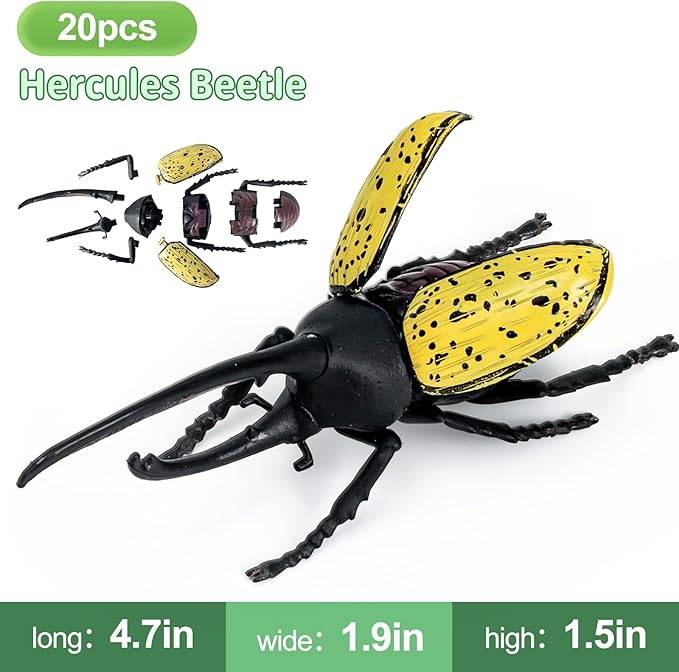 7Pcs Lifelike 3D Puzzles for Kids1:1 Replica Insect Building Toys for 5 6 7 8+ Year Old Boys GirlsSlot-Assembly Building BlocksBug Realistic Figures SetEducational Toys Ideal for ClassParty