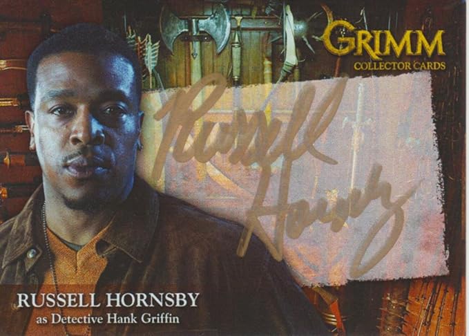 Grimm Autograph Card RHAC-1 Signed by in Gold Pen by Russell Hornsby as Detective Hank Griffin