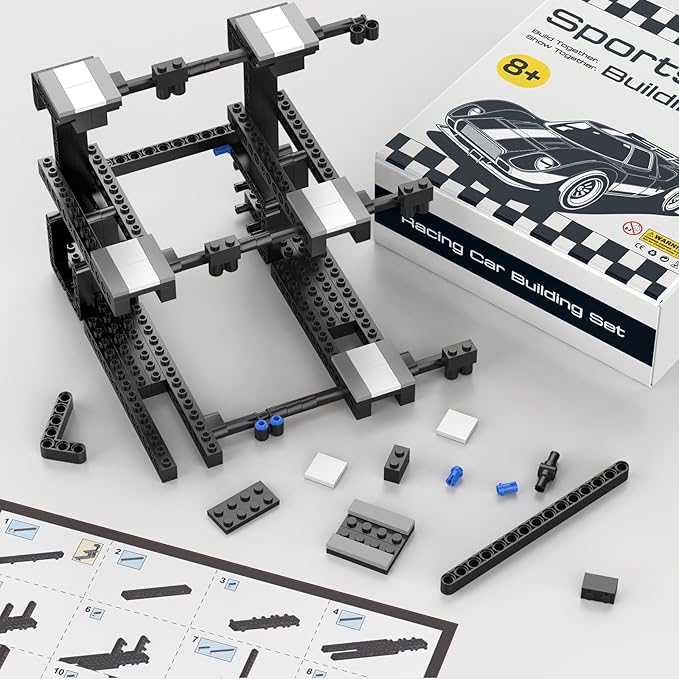 Display Stand for Lego Speed Champion Cars 3-Layer Display Stand Building Set Holds 6 Cars &amp Drivers Compatible with 76917 76908 76918 76915 76914 76907 76901 76902 &amp More