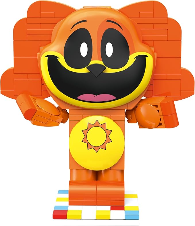 Brickcraft Poppy Playtime Dogday Smiling Critters Building Set 170 Piece Posable Orange Dog Figure with Sun Medallion Collectible Indie Horror Game Building Toys Gift for Boys &amp Girls Ages 8 and