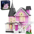 Pink Girls House Building Set with Light Haunted House Construction Building Toys Architecture Building Kit for Adults Compatible with Lego Halloween for 14+ (1537 PCS)