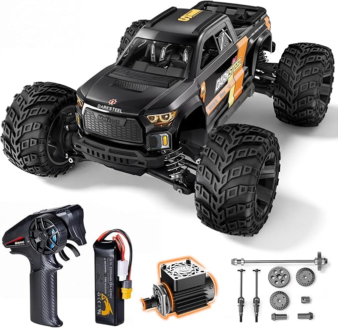 UDIRC 1610S Brushless Fast RC Car 56+ MPH and Standing Backflip in Stock Setup Includes 3S LiPo Battery 1:16 High Speed RC Truck 4WD RTR Off-Road Monster RC Truck for Adults